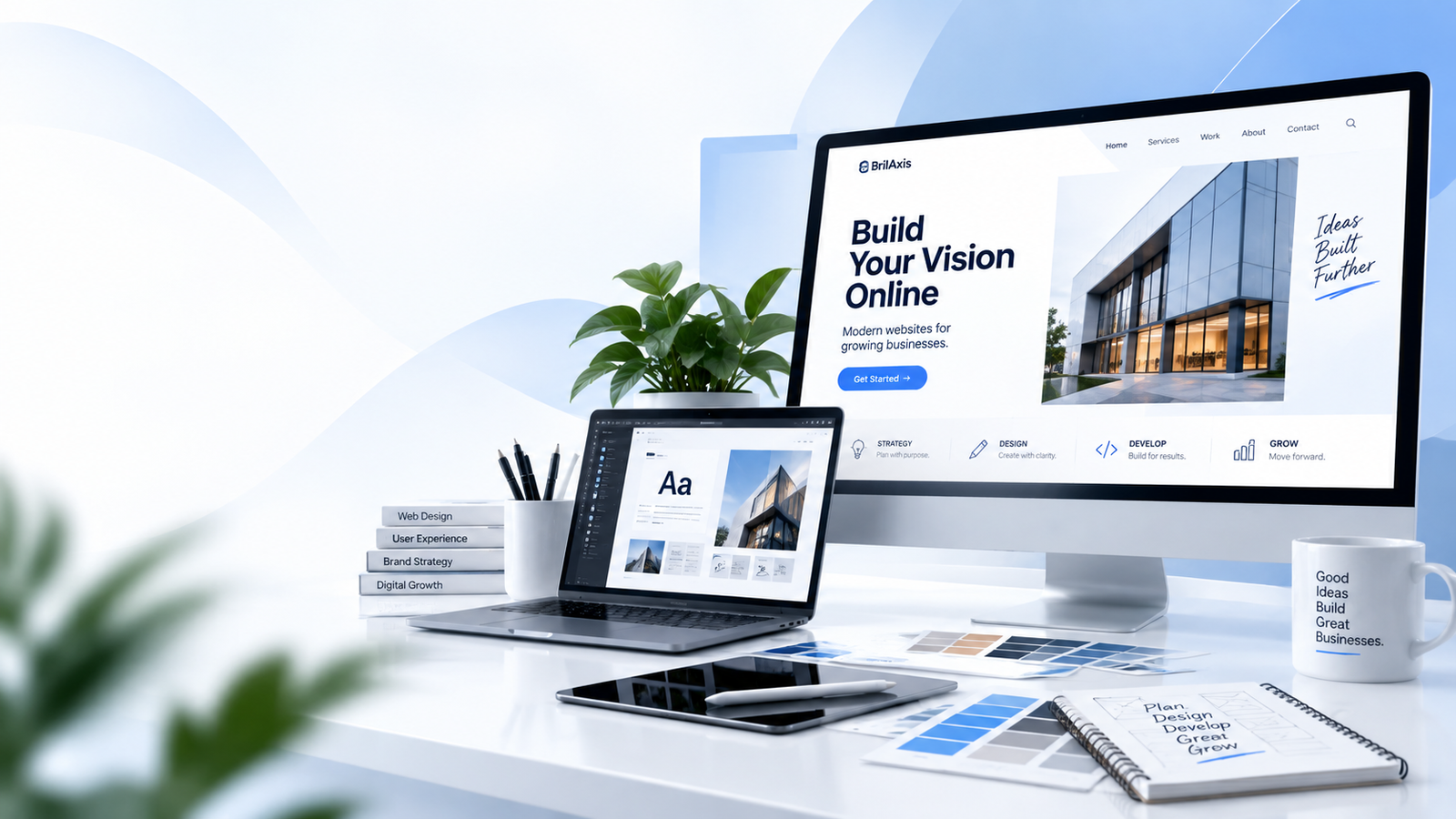Professional website design and responsive web development by BrilAxis