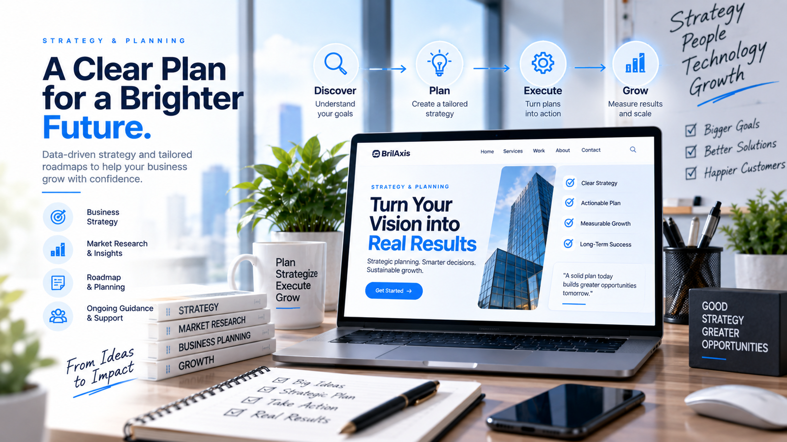 Digital strategy and planning for business growth and online success